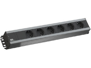 Bachmann Handwerkerleiste 6x Steckdose, 19-Zoll-Rack kompatibel