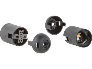 Isolierstoff-fassung E27 glatter Mantel, aus Kunststoff, VPE 2 Stück