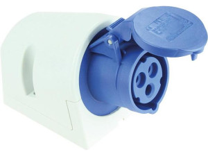 Cee-wandsteckdose IP44 230V, 16A blau/grau