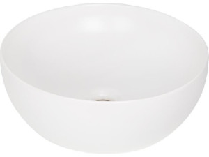 Aufsatzwaschtisch Elanda 400x400mm Keramik ohne Hahnloch Weiß Matt