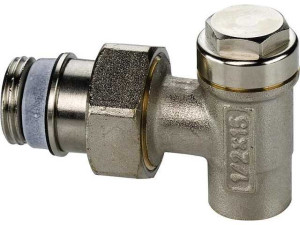 Simplex Rücklaufverschraubung Typ L zum Löten MS vernickelt 1/2"x 15, Ausführung Eck