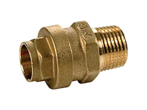 Giacomini RC107X014 Pushfitting als Kupplung mit Außengewinde 1/2"x12