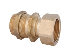 Wasserzähler-anschlussverschraubung, Eingang mit Dauerdurchfluss Q3=10,0m^3/h x 1 1/4", aus Messing
