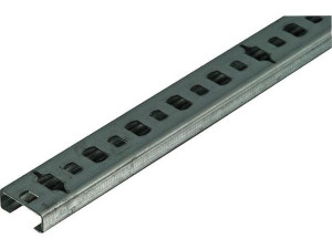 C-profilschiene verzinkt,gelocht 2000x20x8mm, Stärke 0,75mm, Schlitzbreite 11mm