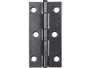 Scharnier DURAVIS 80 x 40 x 1,25 mm, Material: Stahl, blau verzinkt, Oberfläche: schwarz-diamant, mit vernietetem Edelstahlstift