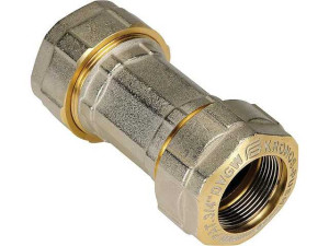 Klemmverbinder für Stahlrohr Muffe beidseitig DN25 1“ Kronos Push Rohranschluss Messing