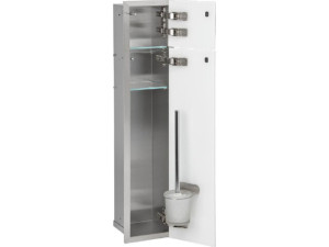 Wc-wandcontainer Flat 2 weiße Glastüren BxH: 180x825 mm Anschlag rechts