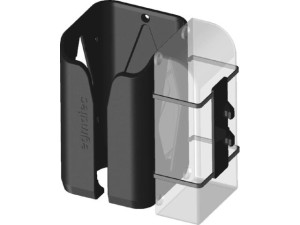 Egmatec Wandhalterung passend für E-bike Bosch PowerPack mit fester Ladegerät Montage, schwarz kompatibel mit Akkus bis 95x95 mm