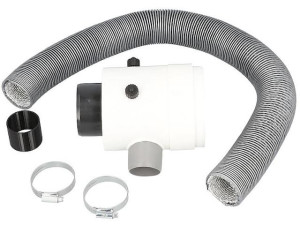 Abgas-kesselanschlussstück DN80/125, Durchgang, RLU für Ecoheat Plus bis 25 kW