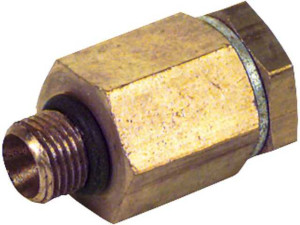 Manometer-reduzierstück und Verlängerung 1/4"IGx1/8"AG, Länge 28mm mit Einstich