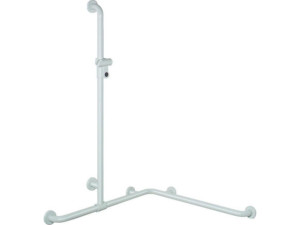 Duschhandlauf Hewi Serie 801 mit versch. Brausestange, 762x1250x762mm, reinweiß