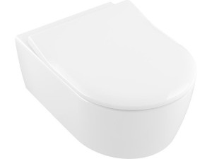 Wc-set Villeroy & Boch Avento Wandtiefspül, spülrandlos, Slim-Seat Softclose, weiß, Keramik, 370x310x530mm