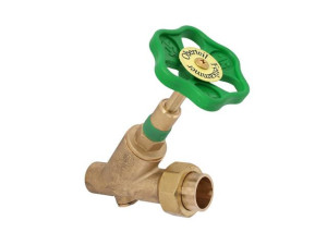 Kfr-ventil, ohne Entleerung, Lötverschraubung im Ausgang, mit steigender Spindel, DN20, Lötdurchmesser 22mm