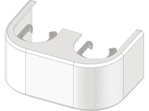 Simplex Design-Verkleidung chrom für Zweirohr-HB Eck