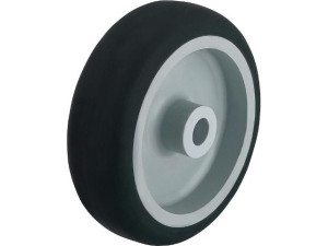 Blickle Räder mit thermoplastischem Gummi-Laufbelag, Tragfähigkeit 80 kg Rad D= 100mm, Achse 8mm