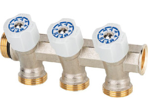 Trinkwasserverteiler 3-fach DN20 (3/4') x Eurokonus, Easy Lock, DVGW geprüft