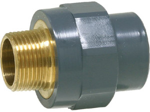 Pvc-u Klebefitting Übergangsmuffe DN15 (1/2")x20mm AGxI