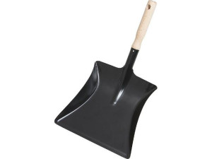 Kehrschaufel mit Holzgriff Farbe: schwarz