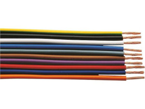 Isolierte Starkstromleitung H05V-K 0,75 hellblau Rolle 100m