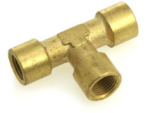 T-stück Messing Innengewinde 3/8