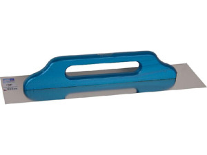 Schweizer Glättekelle HAROMAC 500x130mm Stahl, gehärtet blaues Heft