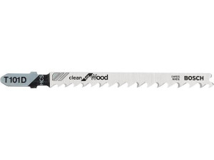 Stichsägeblätter BOSCH T101D Länge 100mm für saubere gerade Schnitte in Holz, VPE 5 Stück