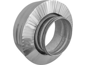 Dämm-reduzierstück DN200xDN160 mit Alubeschichtung, 20mm Wandst.