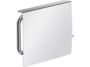 Wc-papierhalter Eivor mit Deckel, rechts, Zink verchromt, inkl. Befestigung
