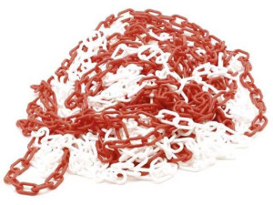 Kunststoffkette ROT/WEIß 25 mx6 mm 1186-25