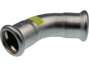 Logafix Edelstahl Gas Bogen 45 i/i 15 f. M-Presskontur