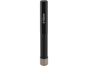 Fliesenbohrkrone Soldia d 10 mm, Aufnahme 6-Kant, trocken integrierter Kühlung