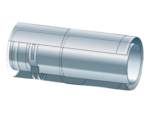 Buderus Adapter auf Edelstahlrohr konzentrisch, d 80/125 mm, 7747222509