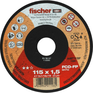 Fischer FCD-FP Inox 115x22,23x1,5mm Typ 41 (flach) für Stahl Edelstahl VPE 1 Stück