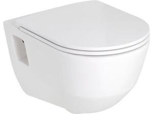 Wc-set Laufen PRO Wandtiefspül, spülrandlos, Softclose, abnehmbar, Keramik, Weiß, 360x340x530mm