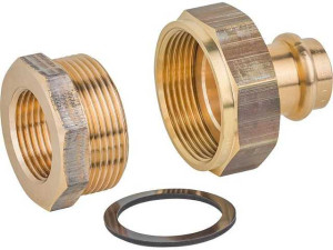 Viega Pressfitting Rotguss Isoliertrennverschraubung DN25 1"x28 mm IGxi Sanpress V-Kontur