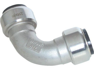 Edelstahl-steckfitting Bogen 90° (i/i) 28mm