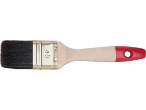 Pr. -Flachpinsel 40mm Bl. -Zwinge, schw. China- borste, 3-fach gek. 90 % Tops