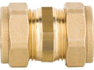 Klemmverschraubung für Kupferrohre Verschraubung gerade 18x18 Messing