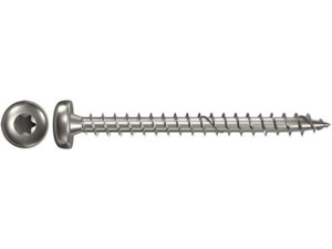 Fischer Spanplattenschrauben Power-Fast, 3,5x16, Halbrundkopf nicht rostender Stahl A2 Vollgewinde Innenstern TX, 657359, VPE 200 Stück