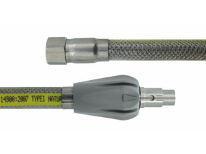 Sicherheits-allgasschlauch IG x Normstecker Rp 1/2" Fx 500mm, für Trinkwasser geeignet