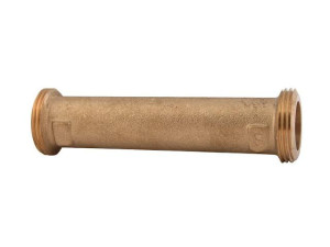 Passstück für Wärmemengenzähler, DN20, Außengewinde 1", Baulänge 130mm, Messing