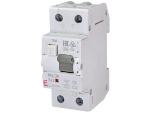 Eti FI-LS-Schalter KZS-2M A, 2-polig, Typ A, B25 / 0,03A, unverzögert