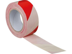 Gewebe-markierungsband 50x25m Weiß/Rot Gewebe