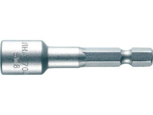 Wiha Standard-Bit. Steckschlüssel- einsatz, Form E 6, 3 Typ 7044 M, 7,0x 55