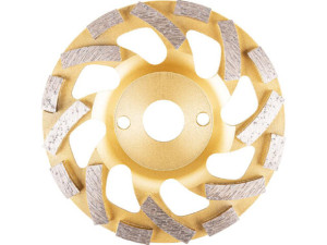 Diamantschleifteller TECTOOL für Betonschleifer, 125 mm für Granit, Klebstoff, Farbe
