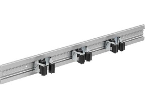 Gerätestielhalter, Schiene, für die Wand, 3 Halter