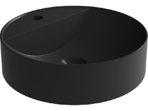 Aufsatzbecken Serido dxH: 400x105 mm Mineralguss schwarz matt, ohne Überlauf