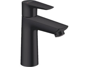 Hansgrohe Waschtischmischer 110 Talis E mit Ablaufgarnitur schwarz matt, Ausladung 112mm