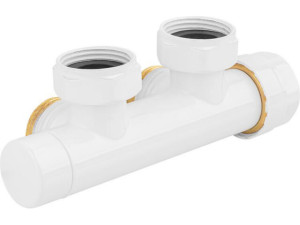 Thermostat-ventilblock 343TB weiß DN20 (3/4'), Eckform