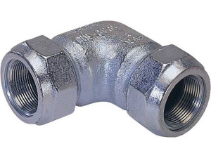 Gebo Temperguss-Klemmverbinder (i/i) Gas PN 4, Wasser PN 16, Typ WO 1'' Winkel
